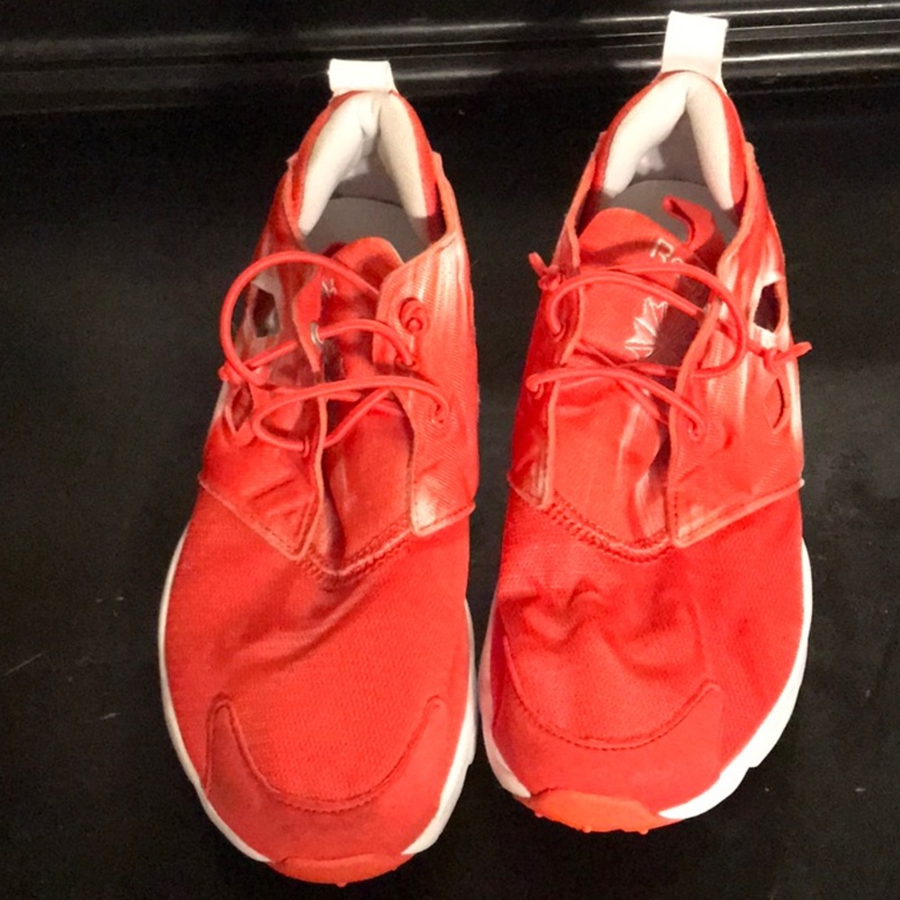 Red Reebok Athletic Shoes
